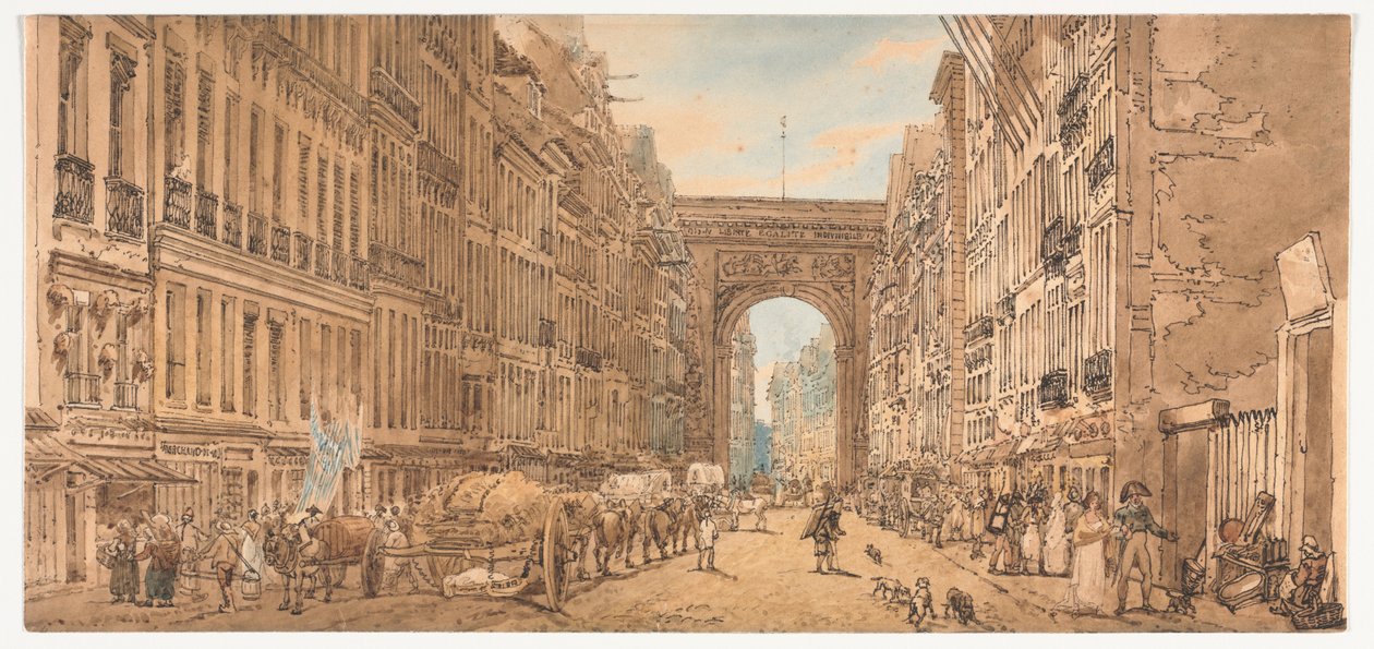 Ett urval av tjugo av de mest pittoreska vyerna i Paris, 1802. av Thomas Girtin