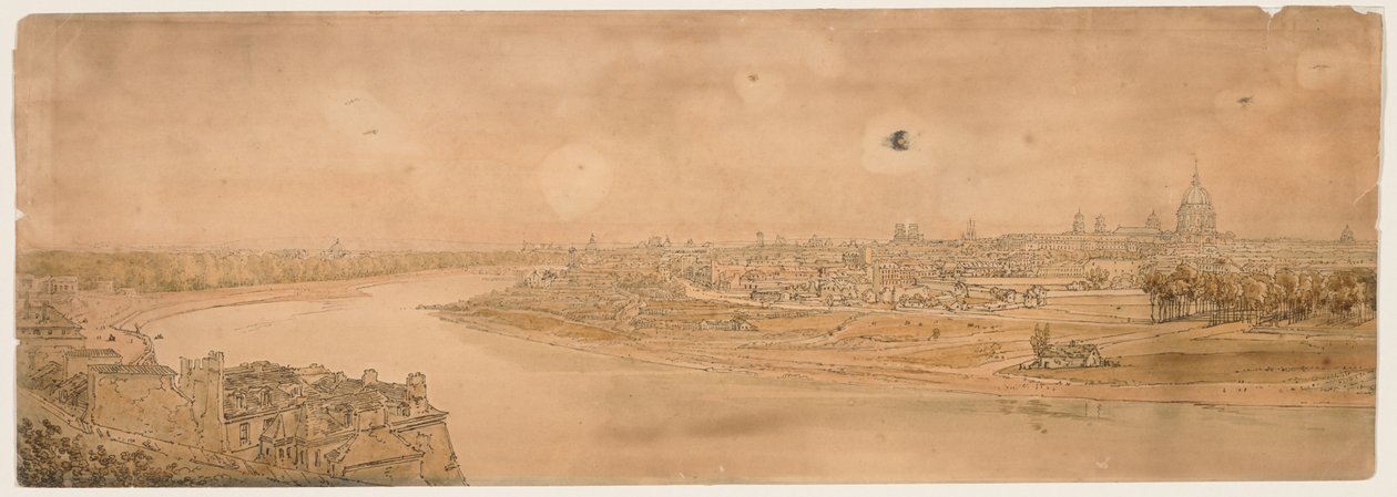 Ett urval av tjugo av de mest pittoreska vyerna i Paris, 1802. av Thomas Girtin