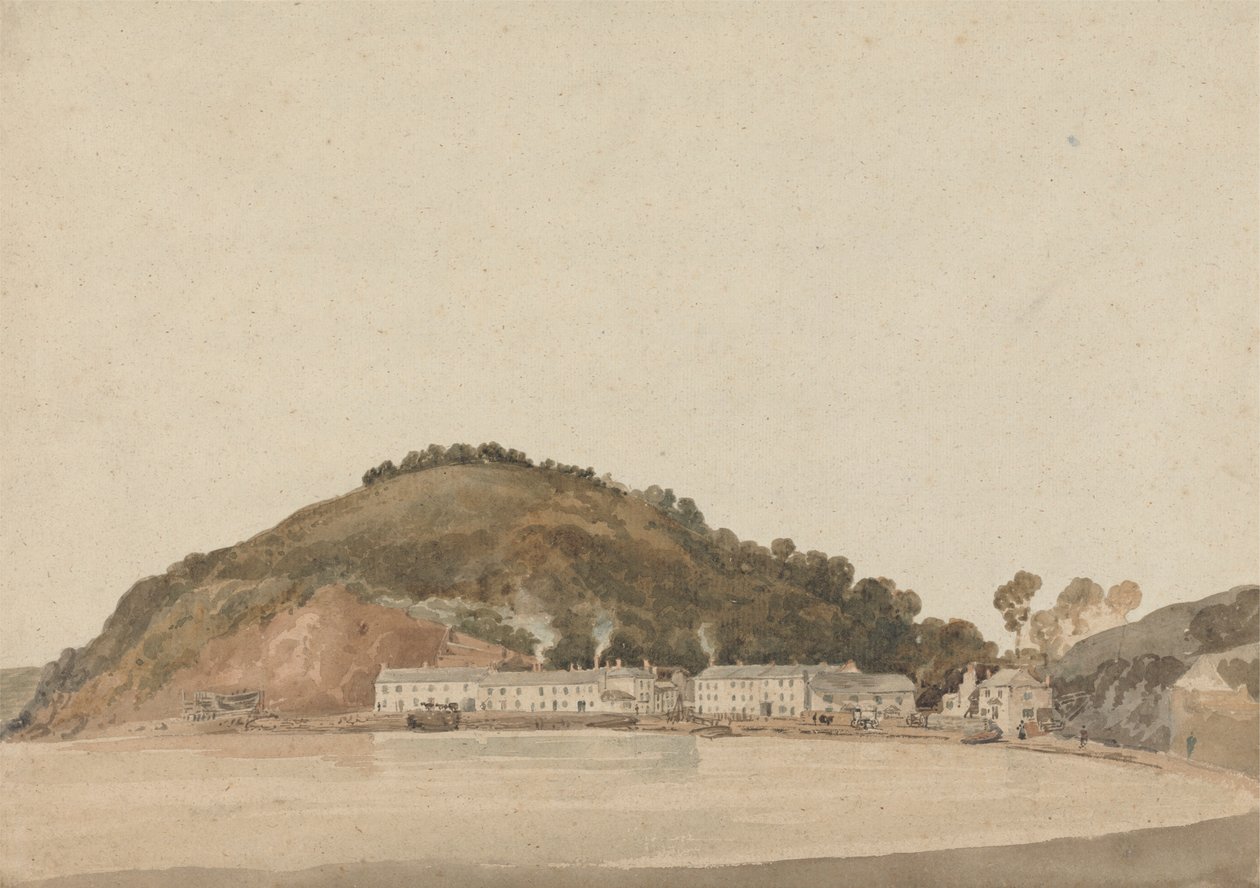 Udde vid kusten av South Devon, möjligen Shaldon av Thomas Girtin