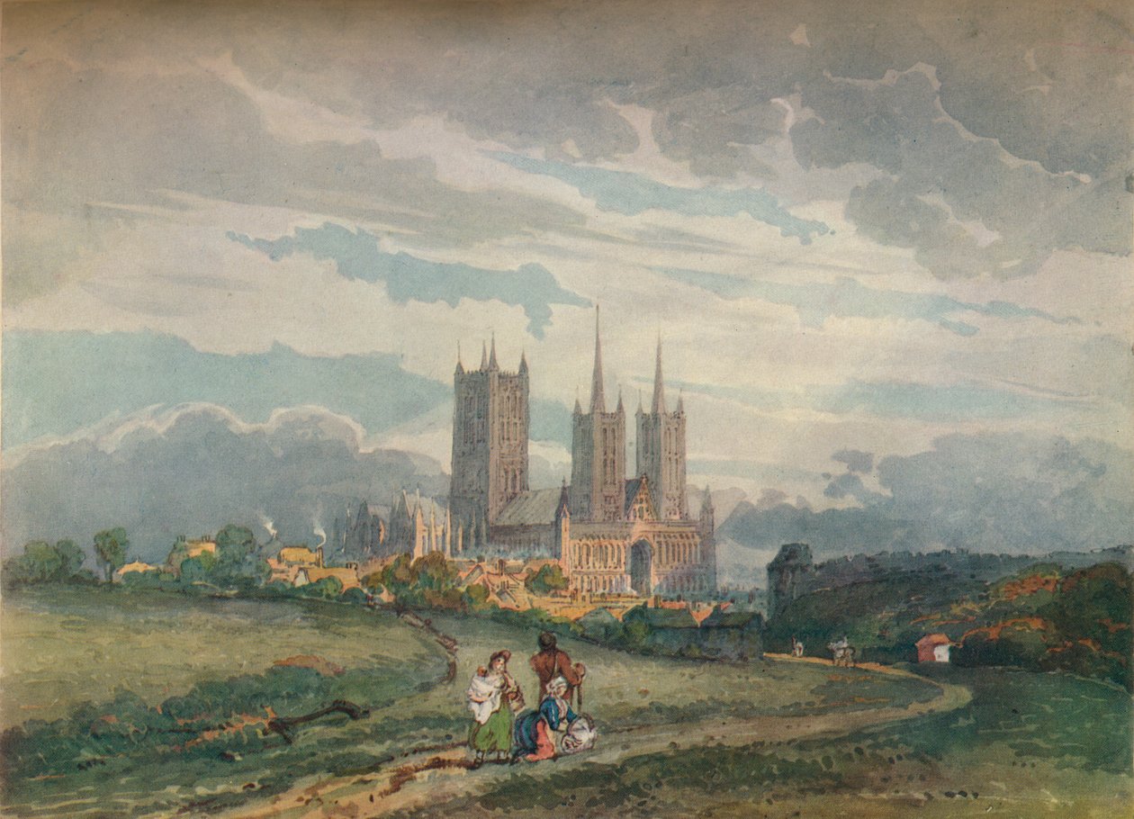 Lincoln Cathedral, c1795 av Thomas Girtin