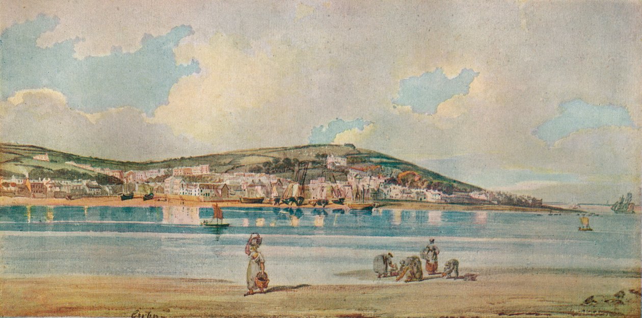 Utsikt över Appledore, North Devon, från Instow Sands, 1798, 1919 av Thomas Girtin