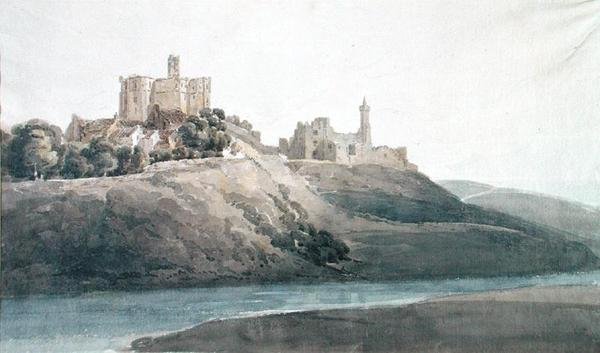 Warkworth Castle (akvarell på papper) av Thomas Girtin