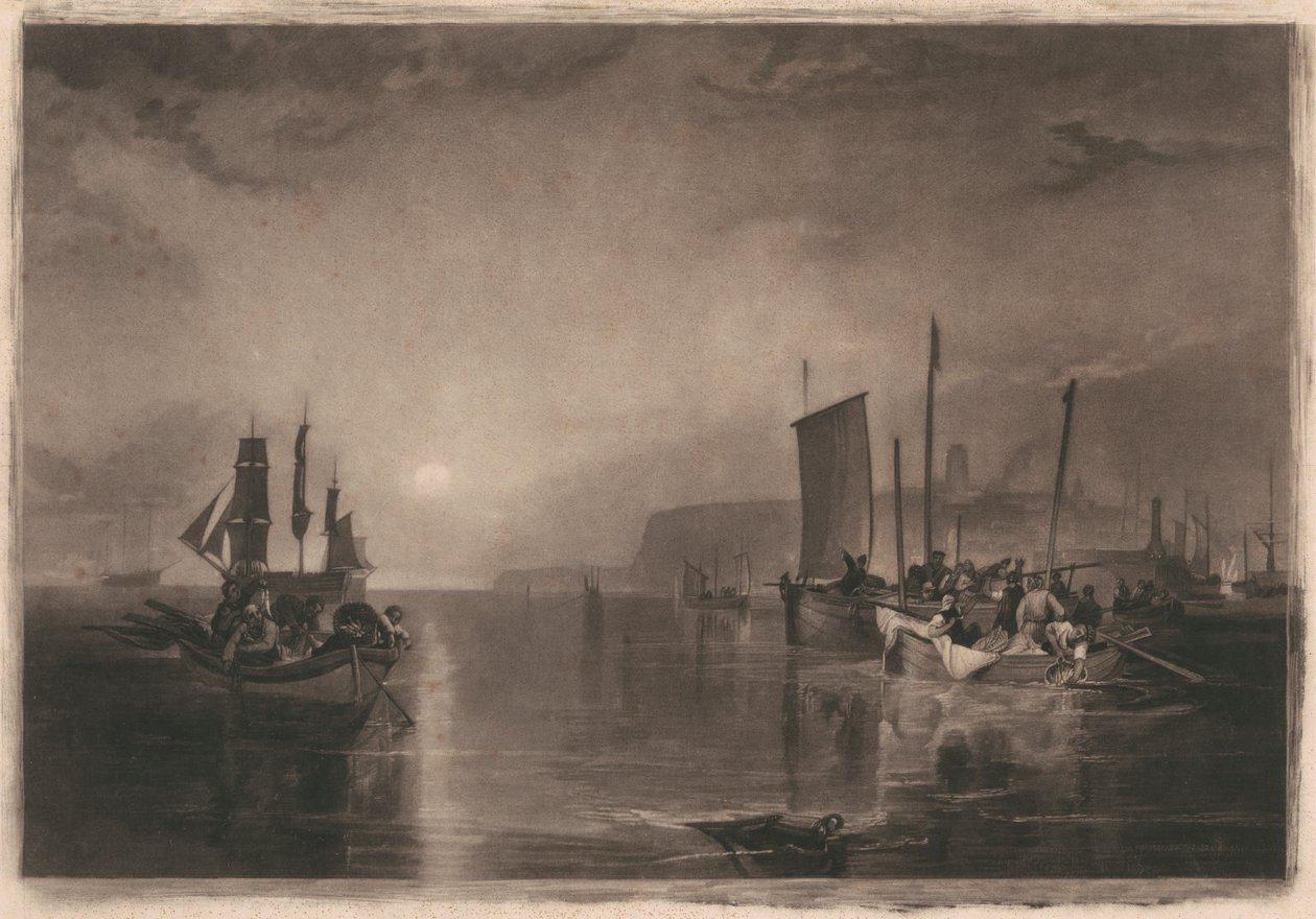 Soluppgång, vitlingfiske vid Margate av Thomas Goff Lupton