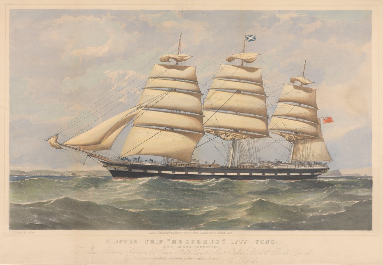 Clipperfartyget "Hesperus av Thomas Goldsworth Dutton