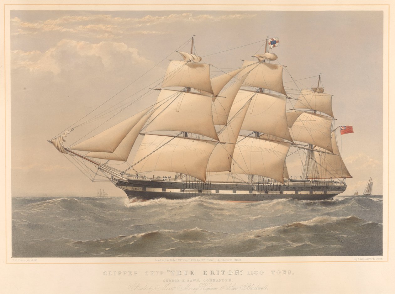 Clipperfartyget True Briton 1100 ton, av Thomas Goldsworth Dutton