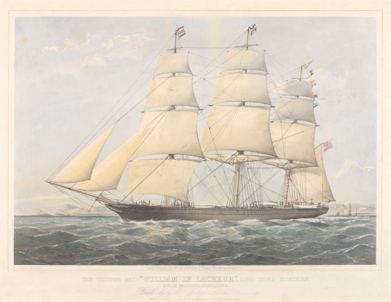 Clipperfartyget "William Le Lacheur av Thomas Goldsworth Dutton