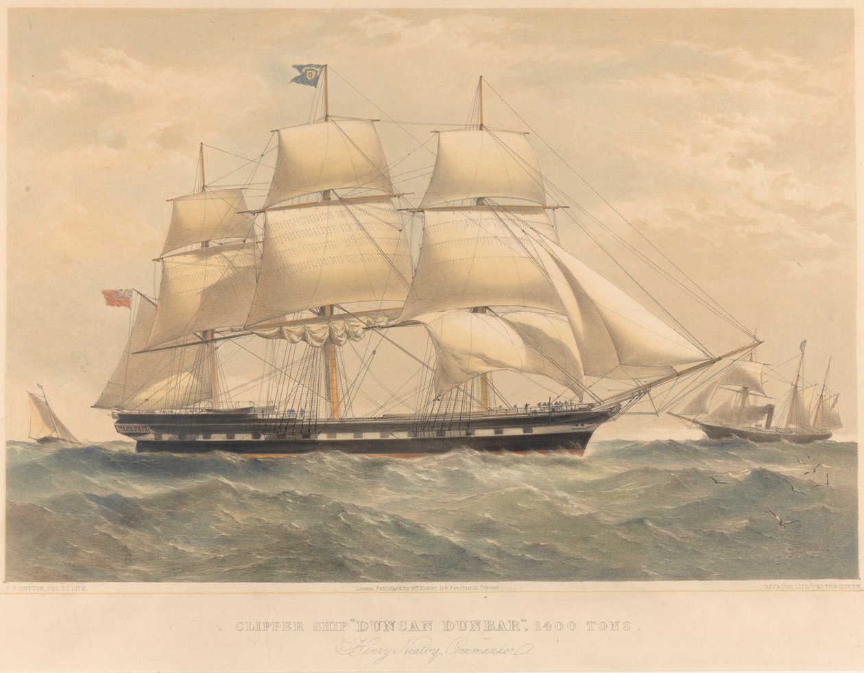 Clipperfartyget "Duncan Dunbar av Thomas Goldsworth Dutton