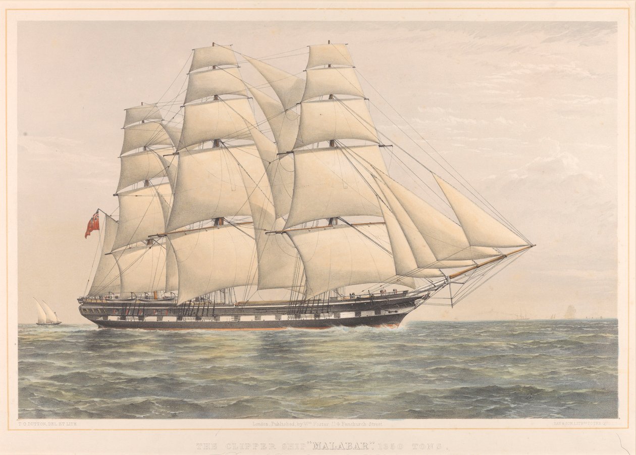 Clipperfartyget Malabar 1350 ton av Thomas Goldsworth Dutton