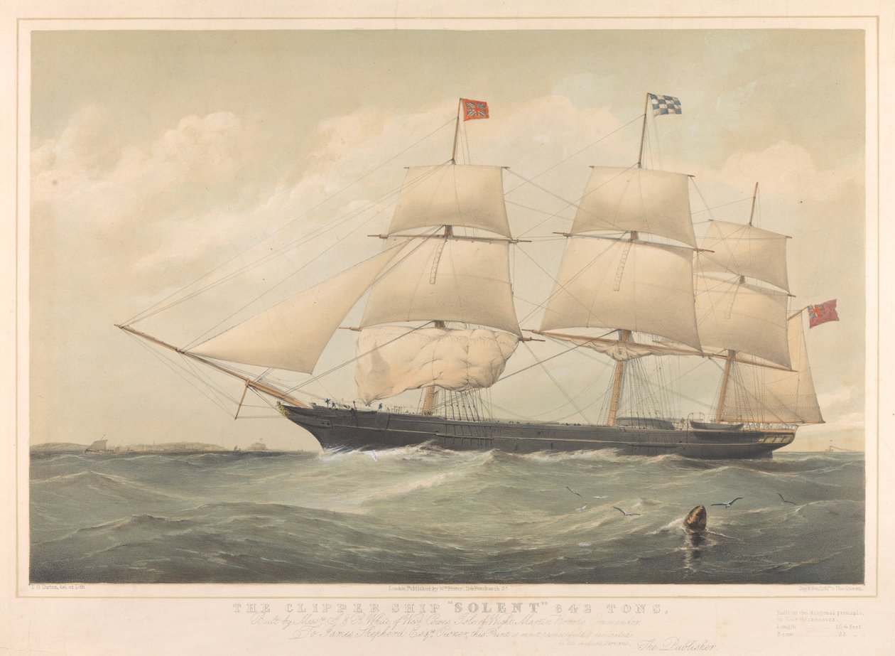 Klipperfartyget "Solent av Thomas Goldsworth Dutton