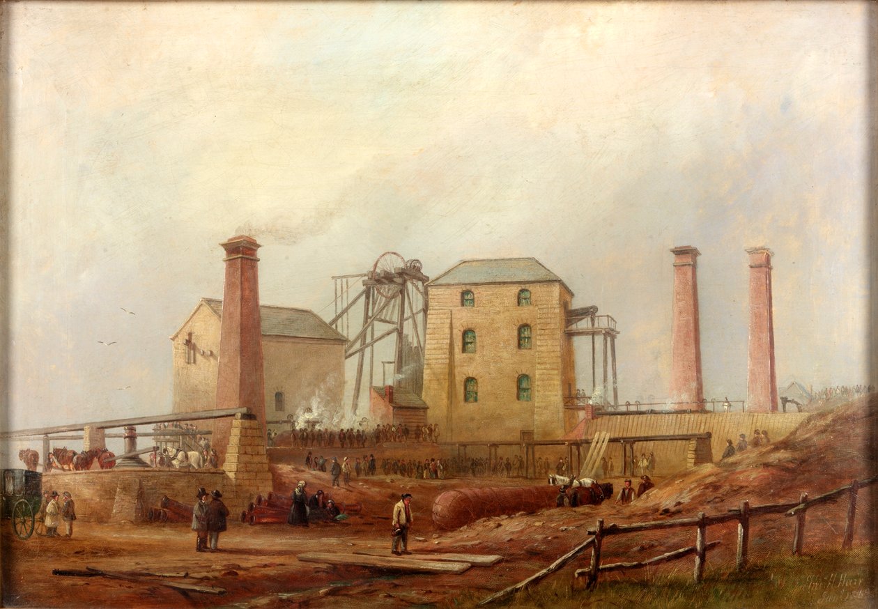 Hartley Colliery efter katastrofen, 1869 av Thomas H. Hair