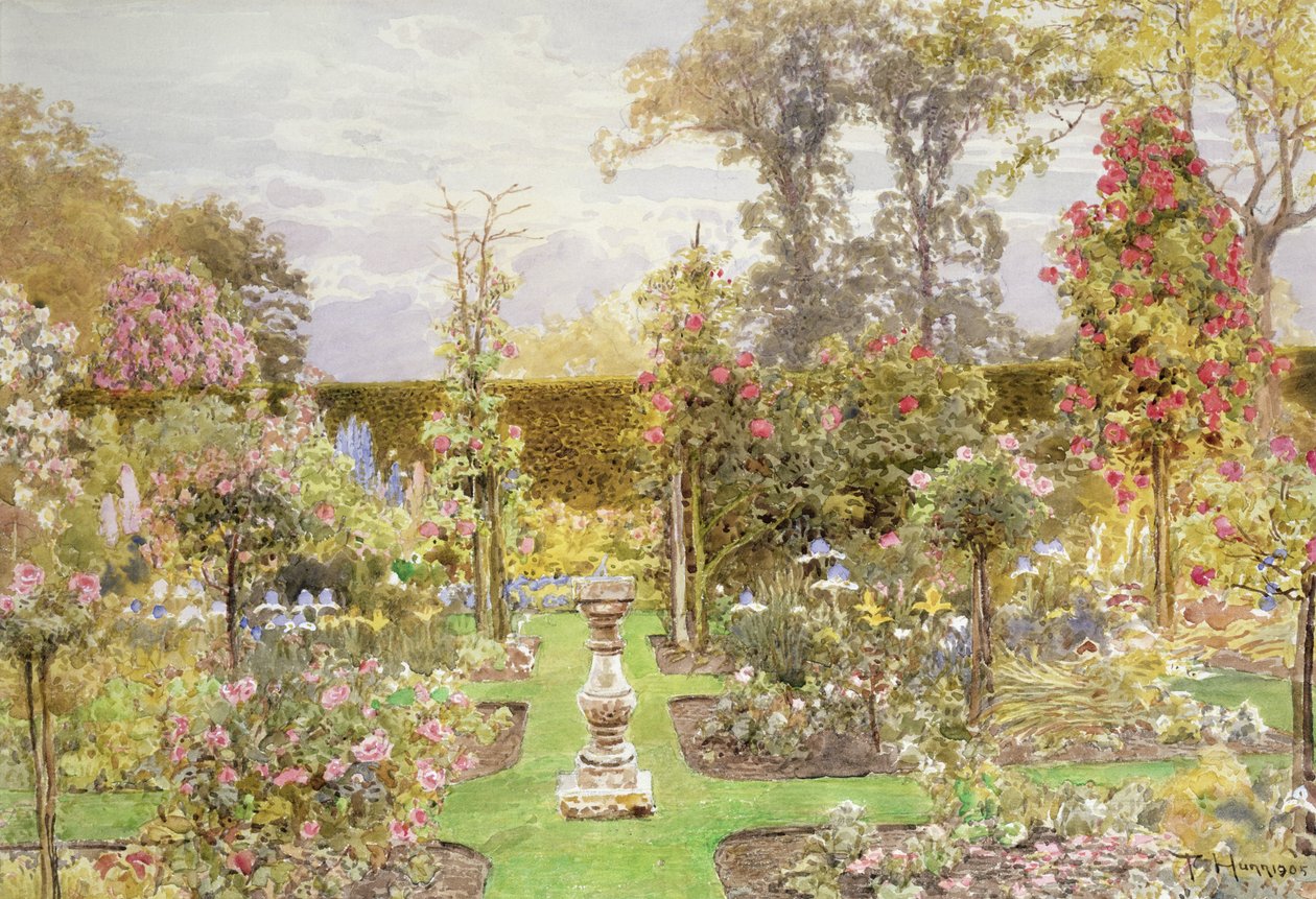 Sun Dial i Rose Garden av Thomas H. Hunn