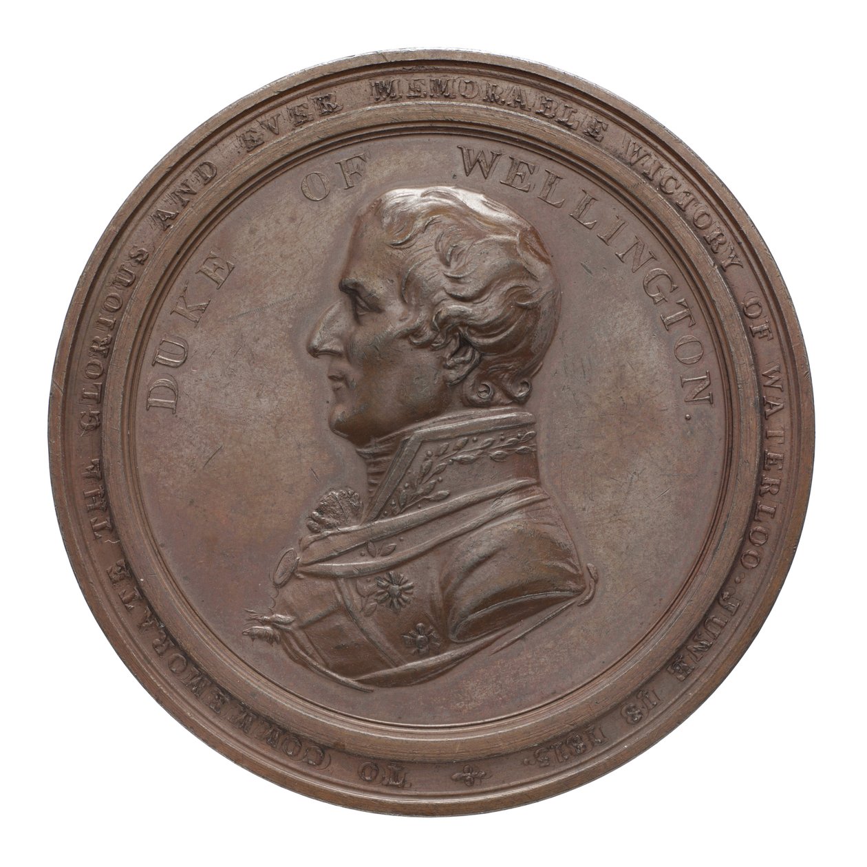Medalj till minne av Wellington och Blücher vid Waterloo 1815 (brons) av Thomas Halliday