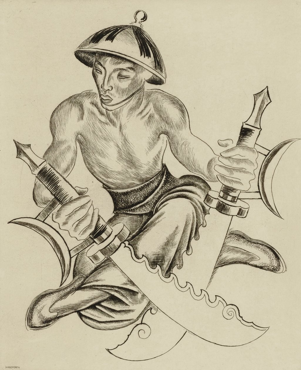 (Kinesisk man) av Thomas Handforth
