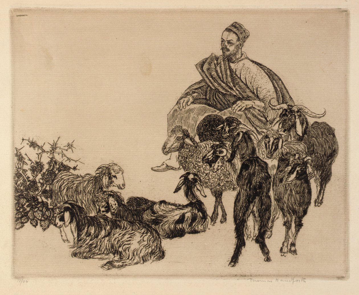 Utan titel (arab med getter) av Thomas Handforth