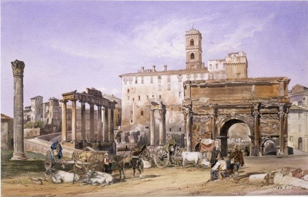 Campo Vaccino i Rom av Thomas Hartley Cromek