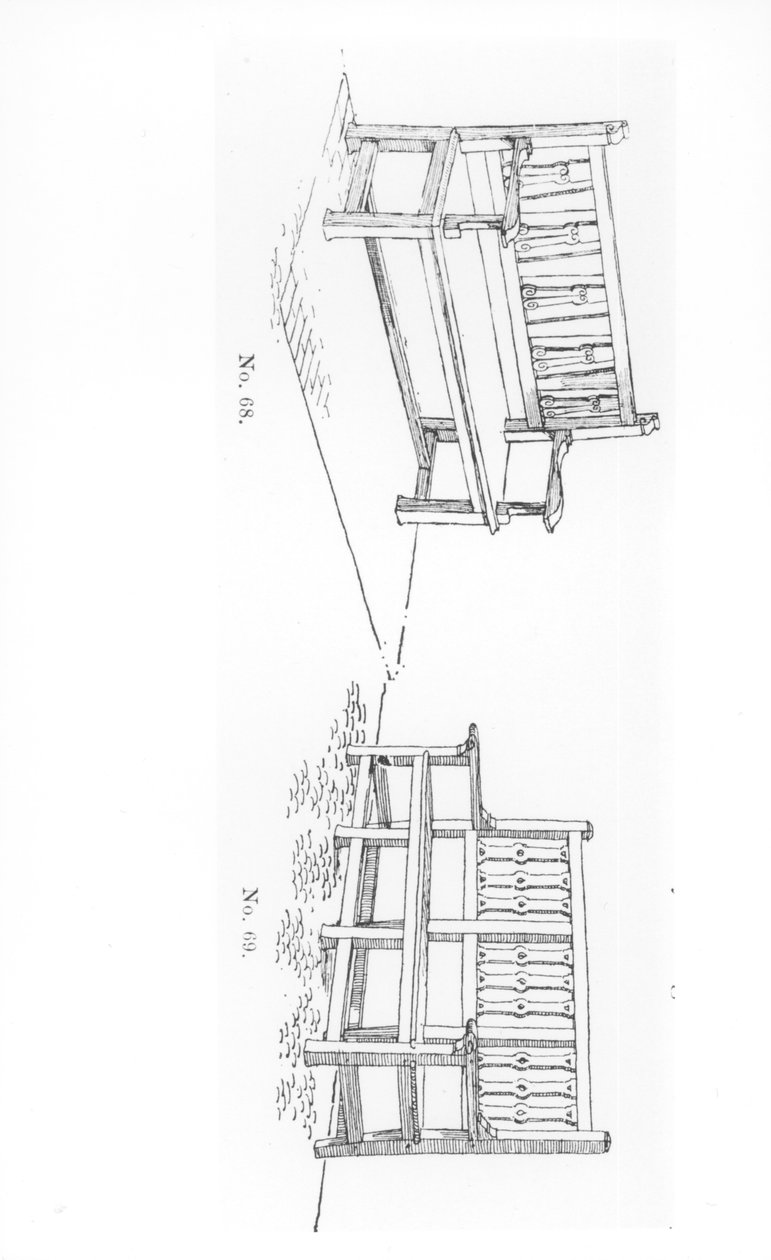 Trädgårdsstolar, från "The Art and Craft of Garden Making", utgiven 1900 av Thomas Hayton Mawson