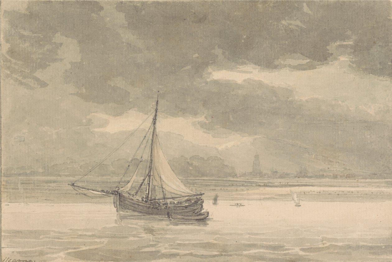 Themsen från Ship Inn, Greenwich av Thomas Hearne