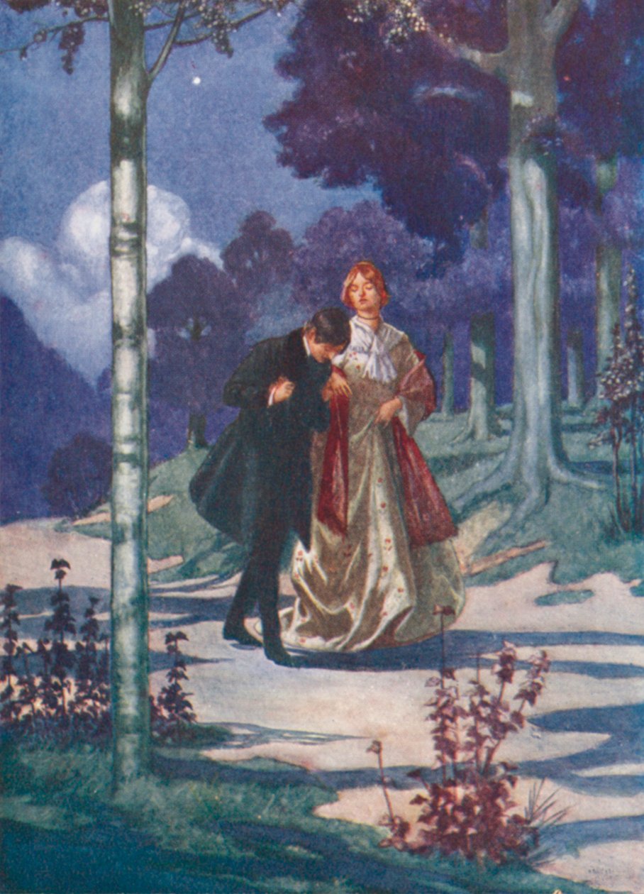 Edvard Grieg: Wood-Wandering (färglitografi) av Thomas Heath Robinson