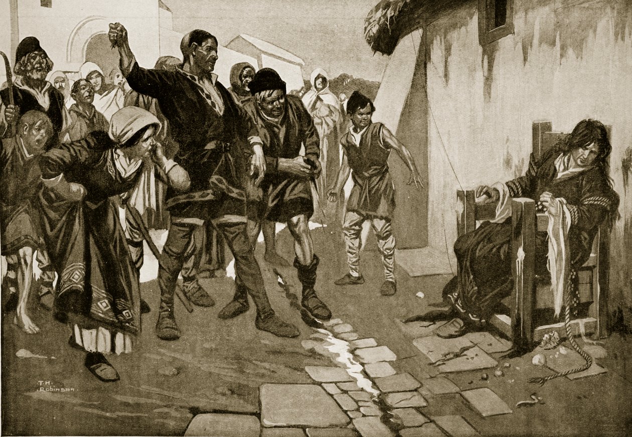 Cucking-stolen under normandisk tid, illustration från "Hutchinson