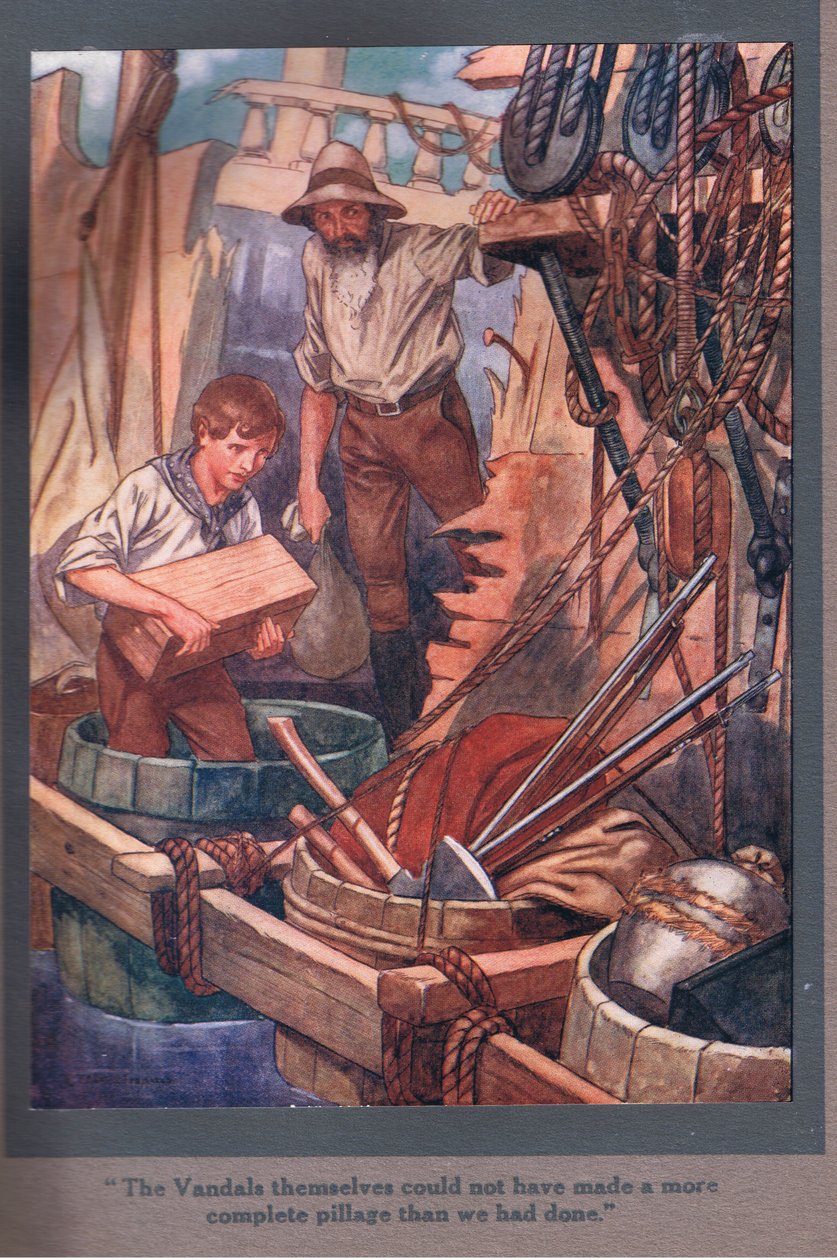 Vandalerna själva kunde inte ha gjort en mer fullständig plundring än vad vi hade gjort (färglitografi) av Thomas Heath Robinson