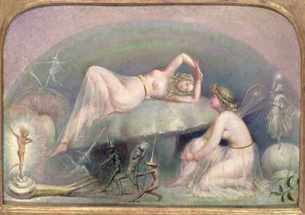Fe som vilar på en svamp, c.1860 av Thomas Heatherley
