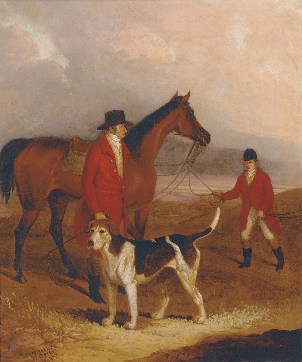 Old Druid, med Richard King Sampson, Esq., och John Presse, 1845 av Thomas Henwood