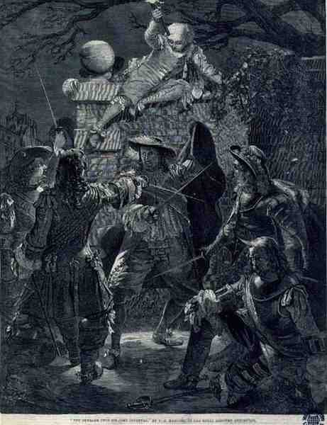 The Outrage Upon Sir John Coventry (d.1682), 21 december 1670 (gravyr) av Thomas Herbert (after) Maguire