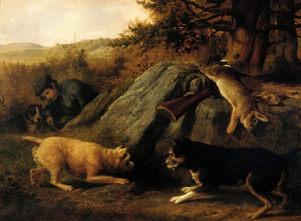 Kaninjägarna, 1850. av Thomas Hewes Hinckley