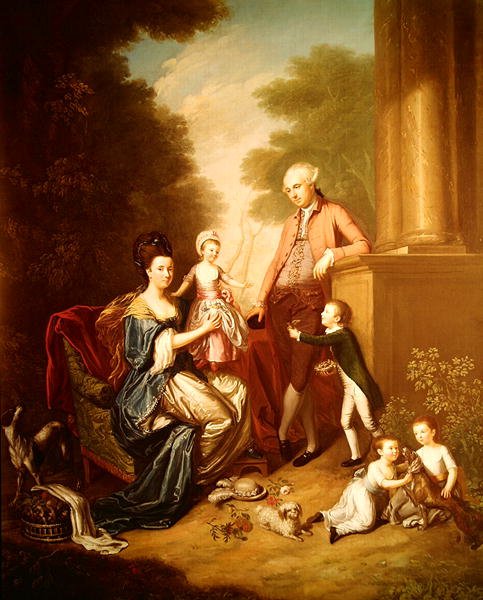 1st Earl Mount Cashell and Family (olja på duk) av Thomas Hickey