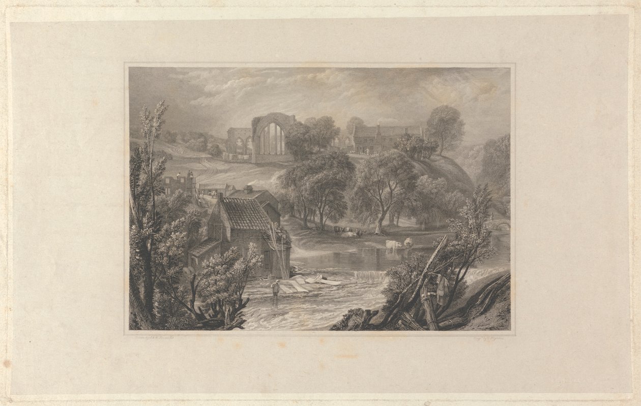 Egglestone Abbey, nära Barnard Castle av Thomas Higham