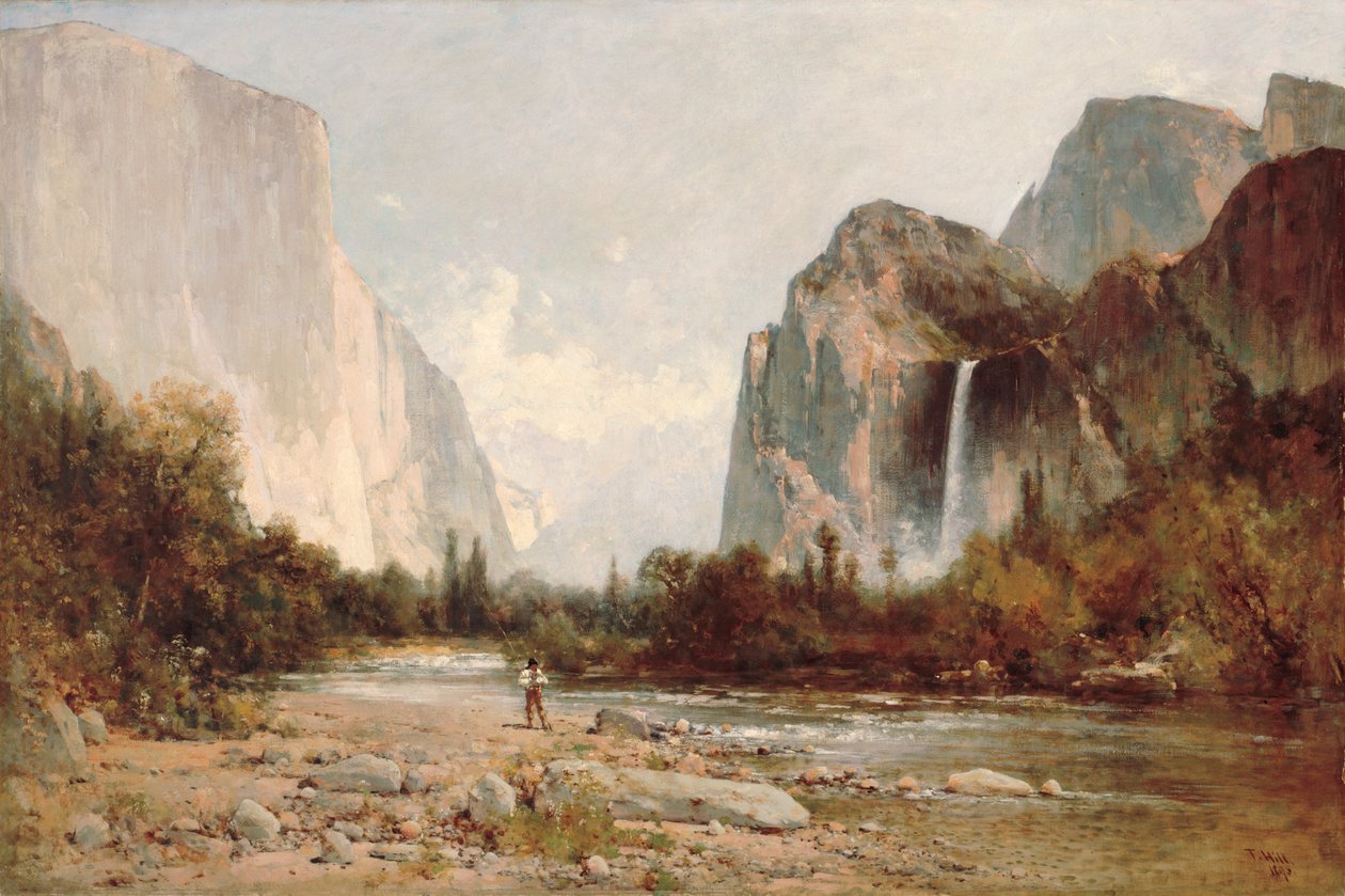 Yosemite, Bridal Veil Falls av Thomas Hill