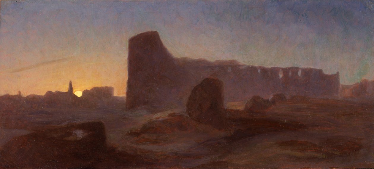 Utsikt över det romerska Colosseum vid solnedgången, Italien av Thomas Hiram Hotchkiss