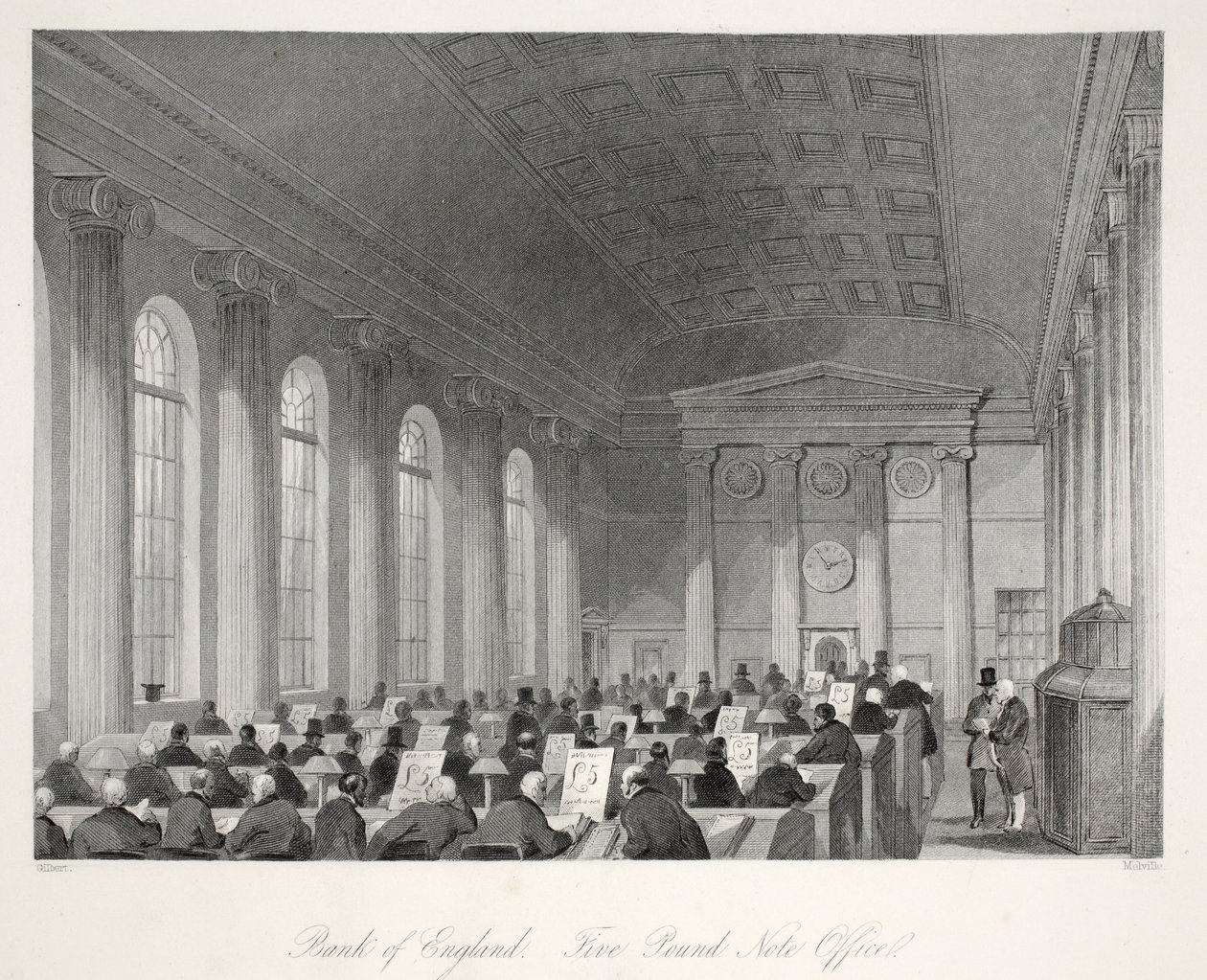 Bank of England - Five Pound Note Office, från puben 