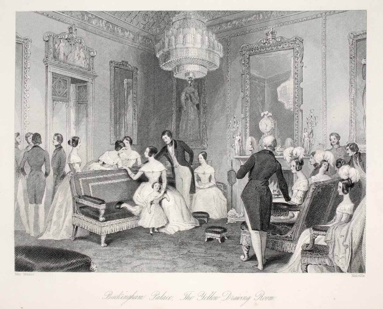 Buckingham Palace, The Yellow Drawing Room, från puben 