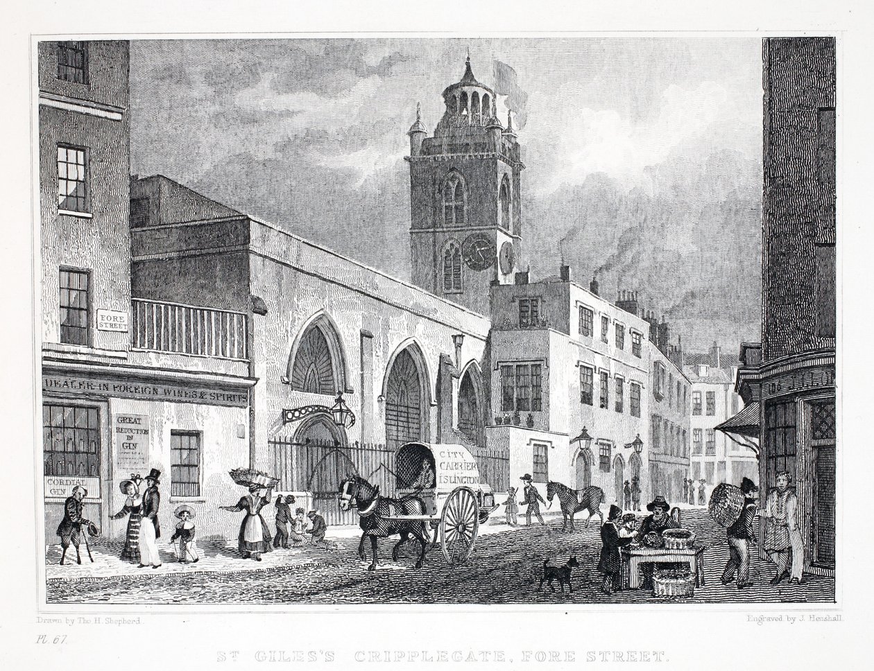 Church of St Giles, Cripplegate, från puben "London and it