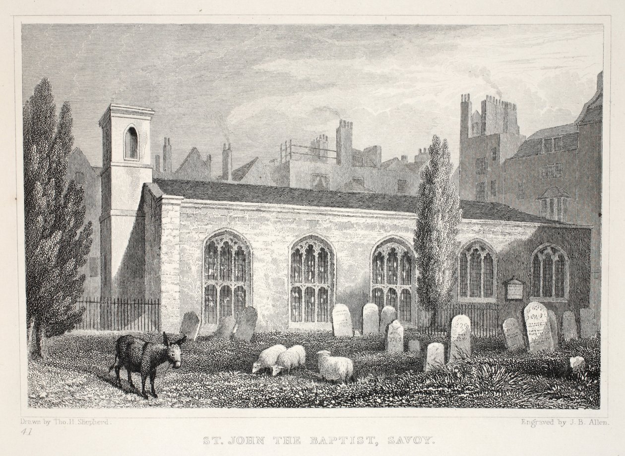 Church of St John the Baptist, Savoy, från "London and it