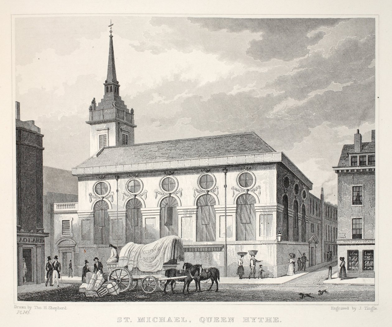 Church of St Michael, Queenhithe, från puben "London and it