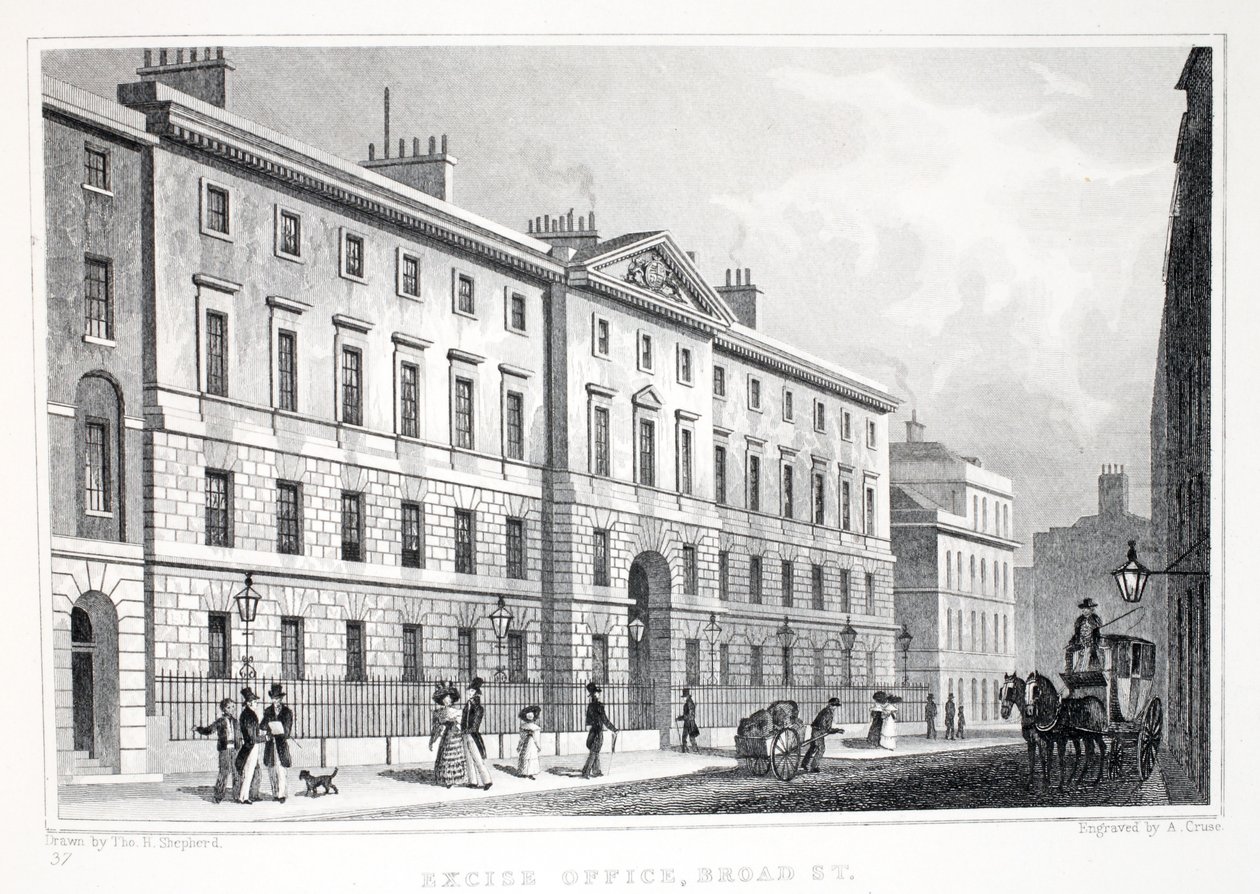 Excise Office, Broad Street, från puben "London and it