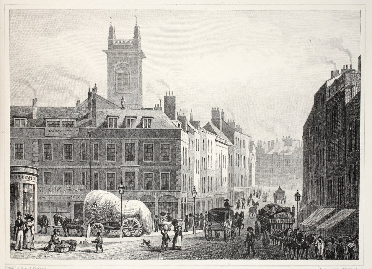 Holborn Bridge, Church of St Andrew, etc., från puben "London and it