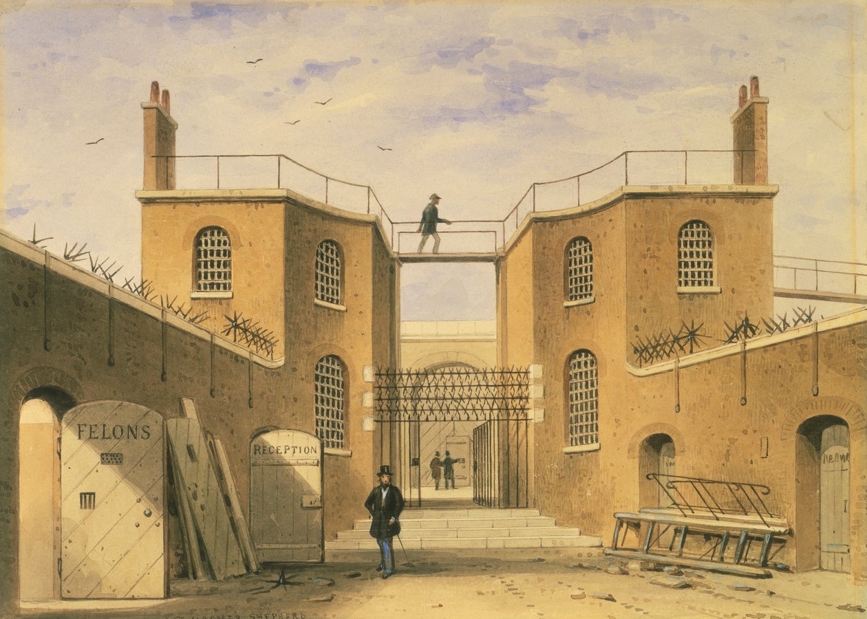 Rättelsehuset, Clerkenwell, London, c1850 av Thomas Hosmer Shepherd