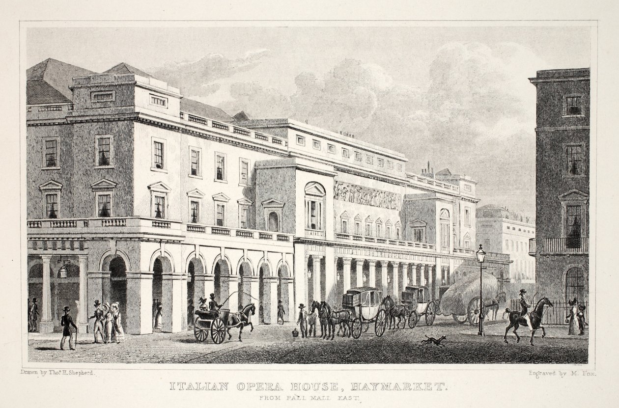 Italian Opera House, Haymarket, från puben "London and it