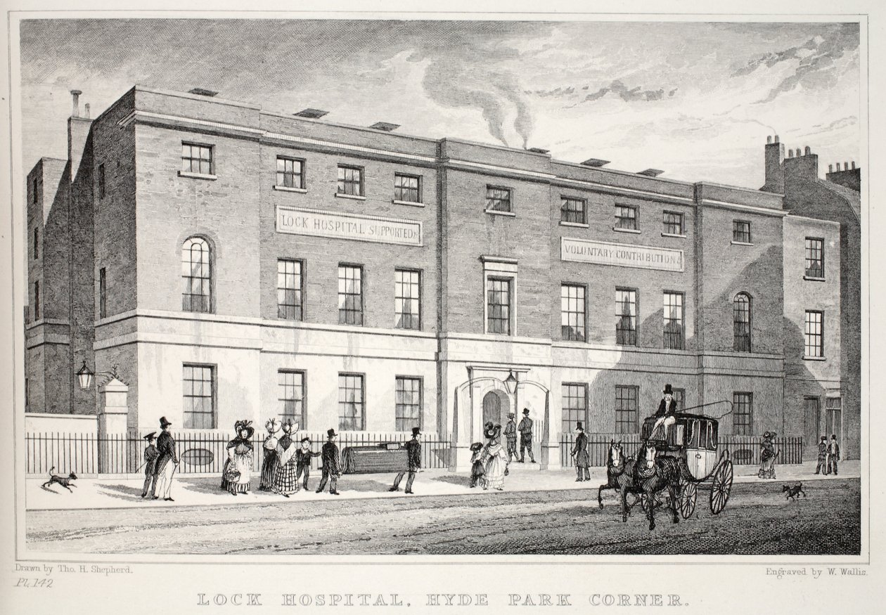 Lock Hospital, Hyde Park Corner, från puben "London and it