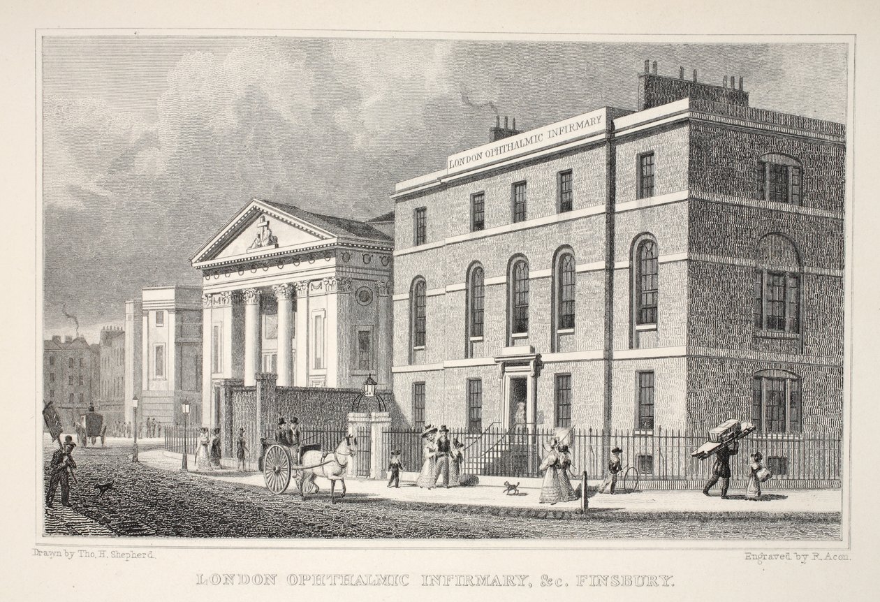 London Ophthalmic Infirmary etc. Finsbury, från puben 