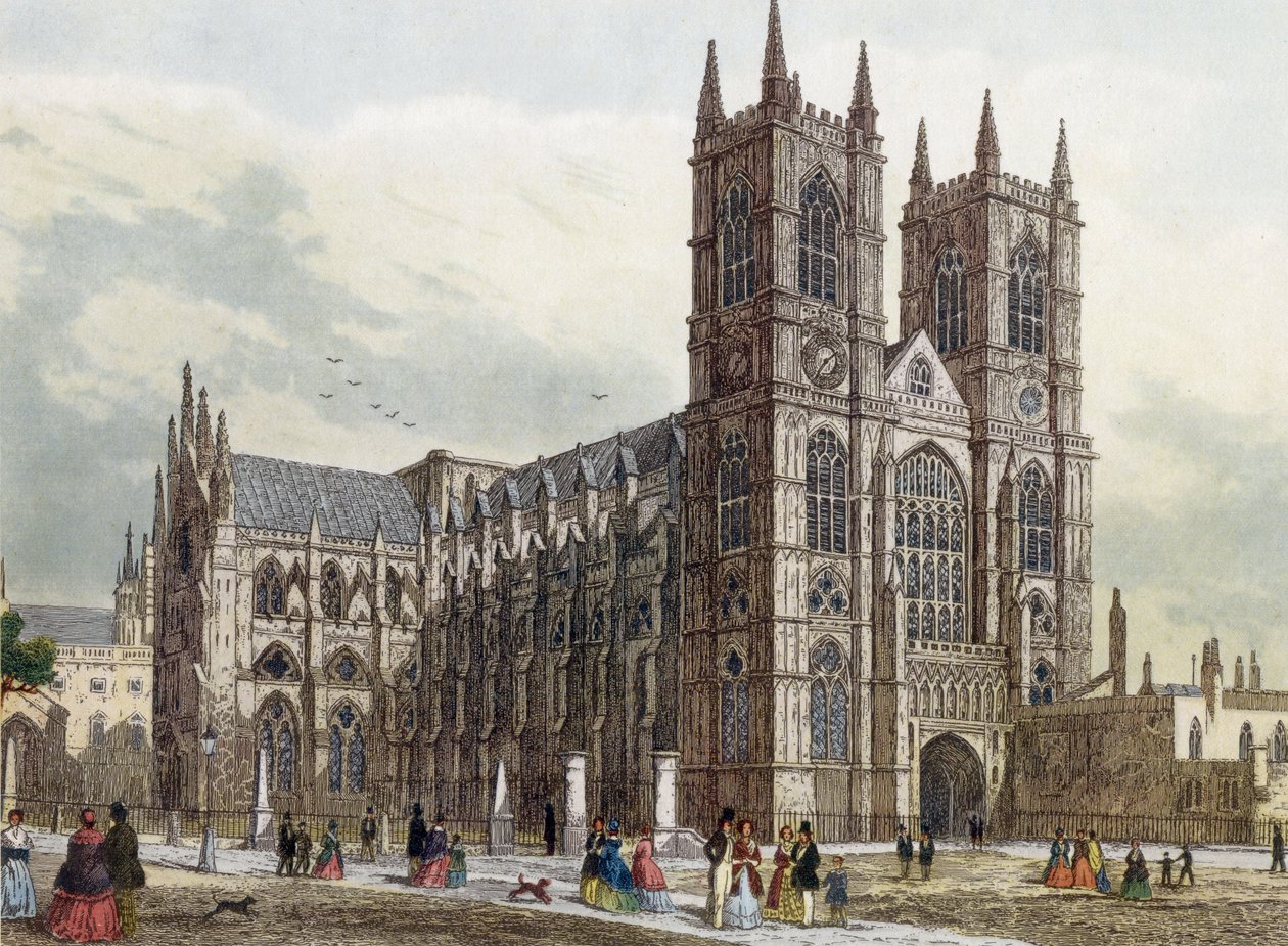 London: Westminster abbey, ca. 1840 (gravyr) av Thomas Hosmer Shepherd