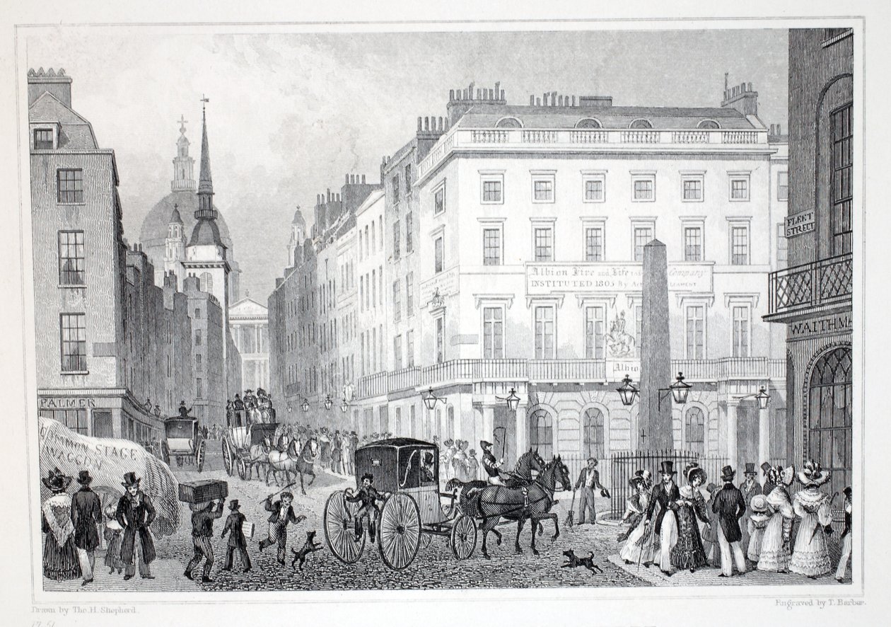 Ludgate Hill, från Fleet Street, från puben "London and it