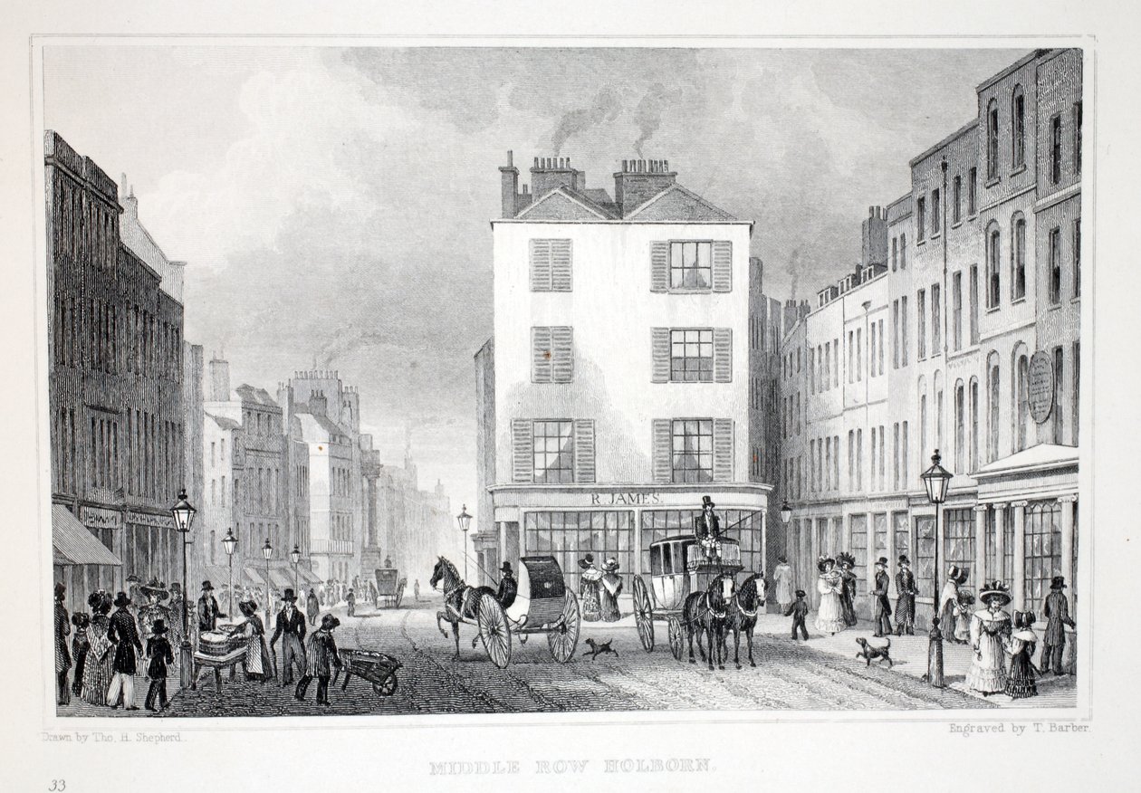 Middle Row, Holborn, från puben "London and it
