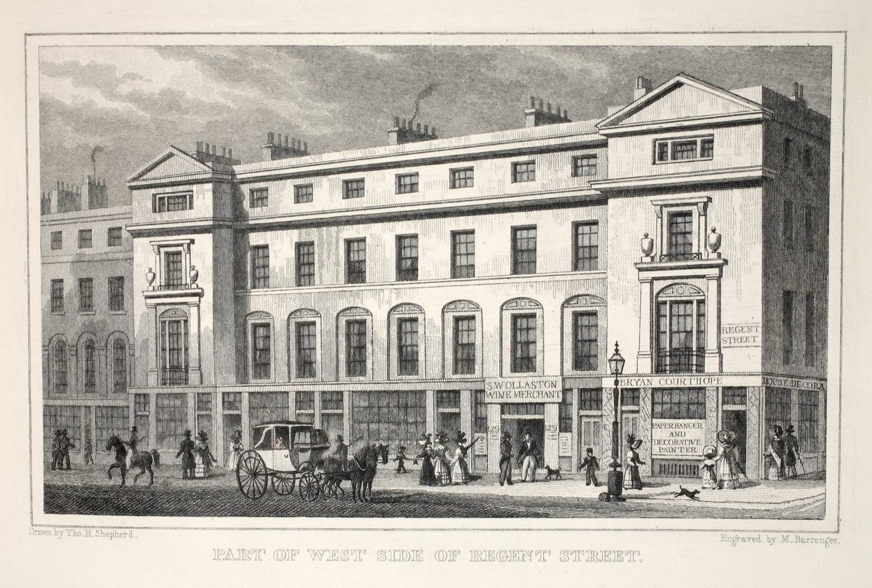 En del av West Side of Regent Street, från puben "London and it