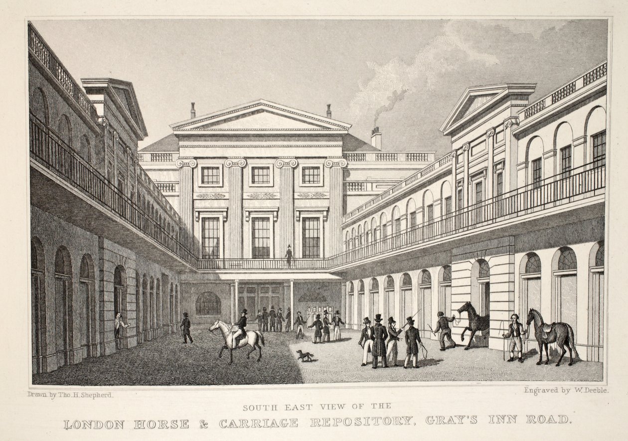 S.E. Utsikt över London Horse and Carriage Repository, Gray