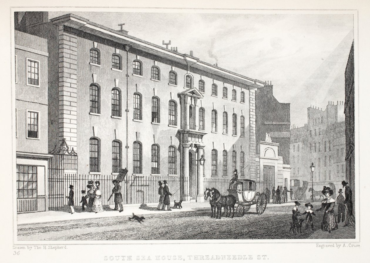 South Sea House, Threadneedle Street, från puben "London and it