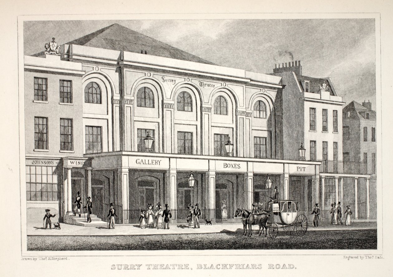 Surry Theatre, Blackfriars Road, från puben "London and it